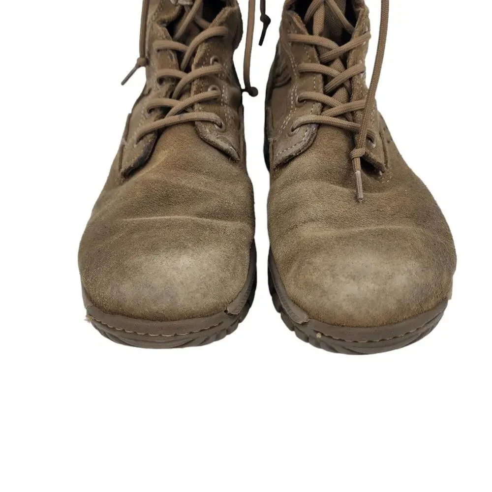 Belleville Brown Tan Ankle Combat Suede Lace Up Moto Military Boots Size 5.5W